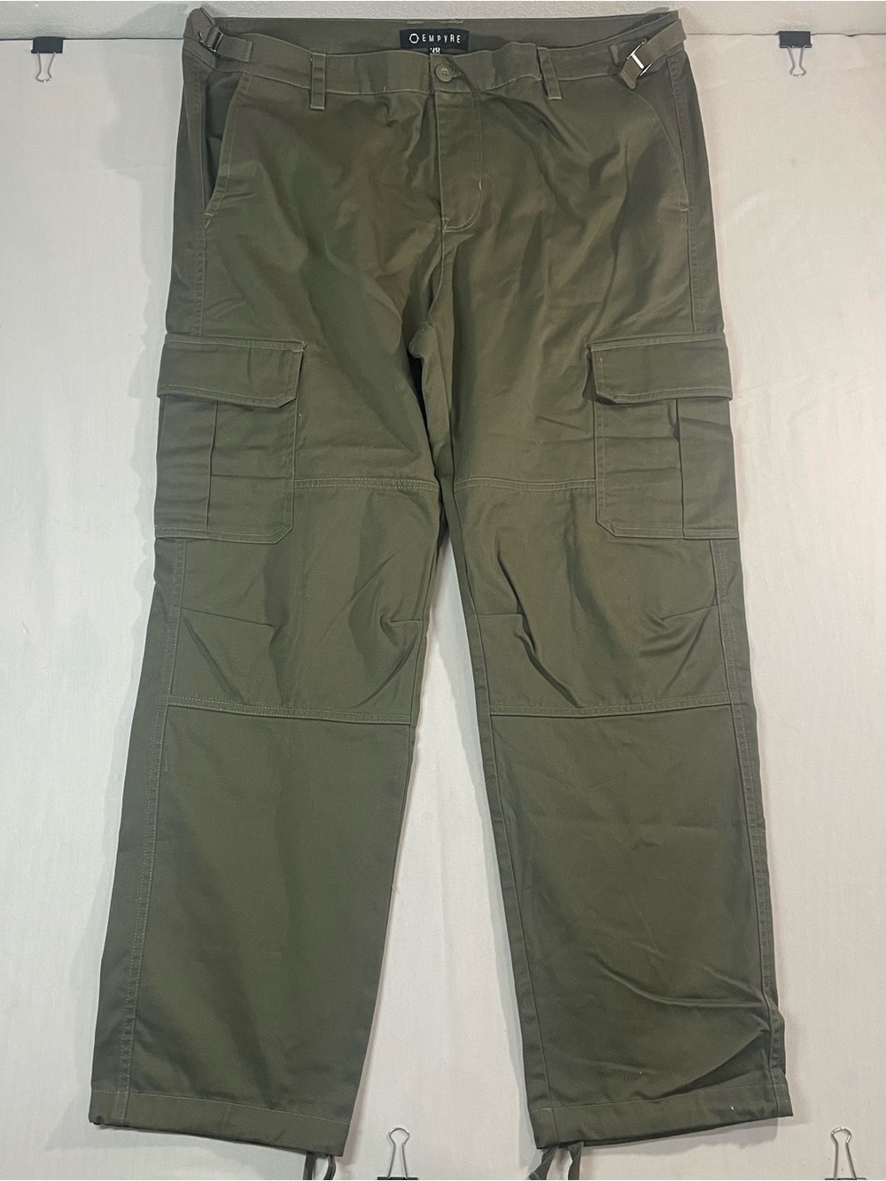 Empyre Olive Cargo Utility Pants with Flap Pockets
